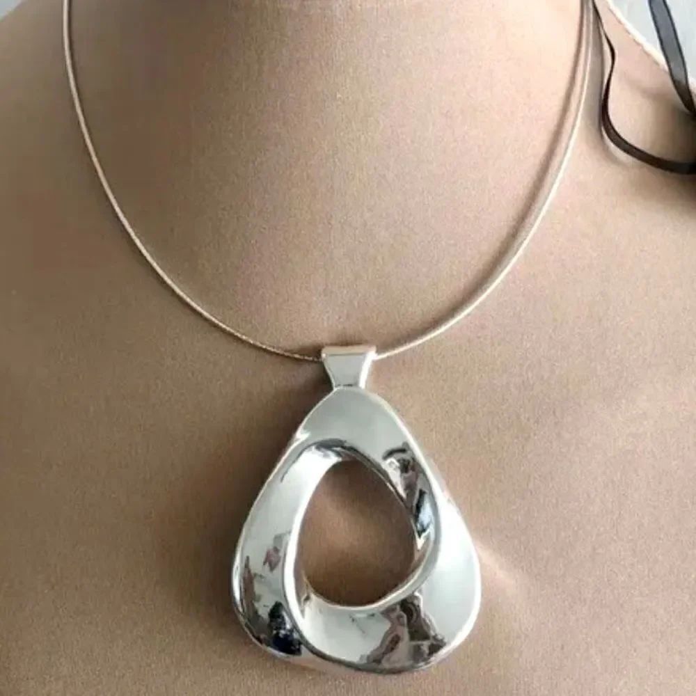 NWT E&L Sterling Silver Gorgeous Electroform Brutalist Necklace Made In Israel